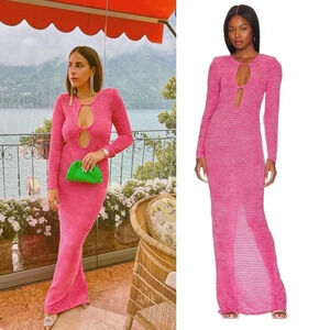 Bronx and Banco Amara maxi pink cut out dress NWT size XS